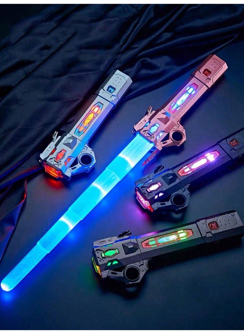 Interstellar Glow Sword - Extendable LED Flashing Toy with Gravity-Activated Sound Effects; Upgraded Color-Changing Metal Laser Sword for Dynamic Play and Imaginative Adventures - Perfect for Kids and Party Decorations - Image 1
